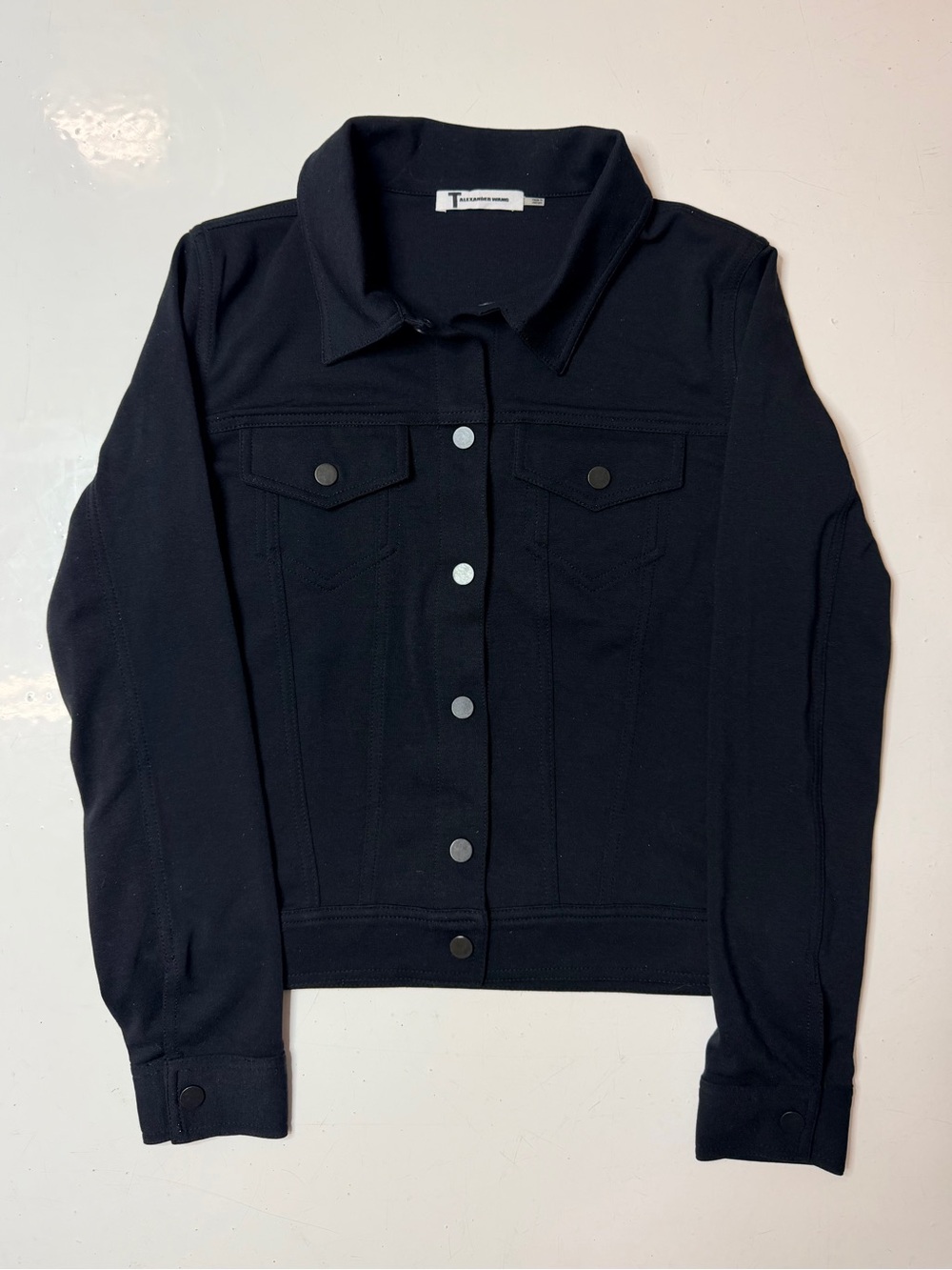 T by Alexander Wang Black Cloth Denim Style Jacket